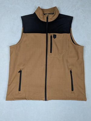 Rank 45 Mens XL Color Block Vest Western Cowboy Brown