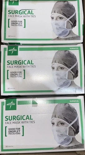 Medline Maschera Viso con Cravatte, REF NON27376, Quantità 300 per Custodia - Foto 1 di 3