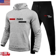 Men  s Casual Tracksuit Set Printed Hoodie  Sweatpants Jogging Sportswear