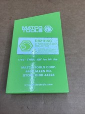 Matco Tools Db21hsg 21pc Hyper-step Drill Bit Set 11638 Case