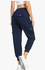 MISS MOLY Women's Cargo Pants Lightweight Hiking Quick Dry Joggers Casual Out LG