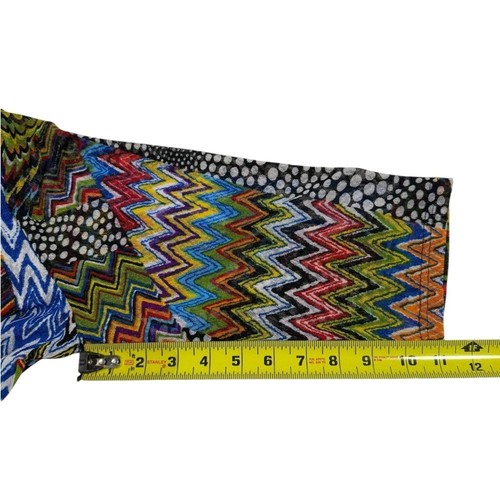 Creation Open Cardigan Women’s XXL Multicolor Zigzag Mesh Artsy Bright Colorful - Picture 5 of 7