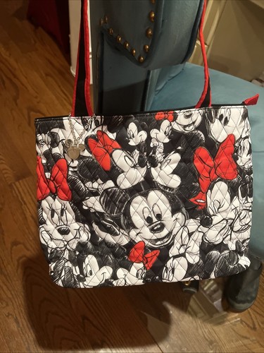 Bradford Exhange Disney Mickey Mouse and Minnie Mouse Art Zip Tote Bag. Nw/oT - Picture 3 of 9