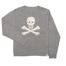 Long Wharf Supply Co Men's Skull Knit Bellamy Seawell Sweater Gray Size Large