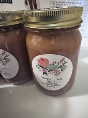 ￼ Mothers  Day Gift Idea  candles with a twist Healing Stone In Jar Wood Wic