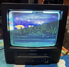 2001 Toshiba MV13L3 13" TV VCR VHS Retro Gaming : Tested  Working NO REMOTE