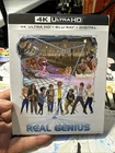 REAL GENIUS 1985 4K UHD + BLU-RAY 2 Disc Set & Rare OOP Slipcover Val Kilmer