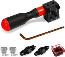 YIYITOOLS 7Pcs Brake Line Flaring Kit for 1/4", 3/16" Copper, Aluminum and Nicke