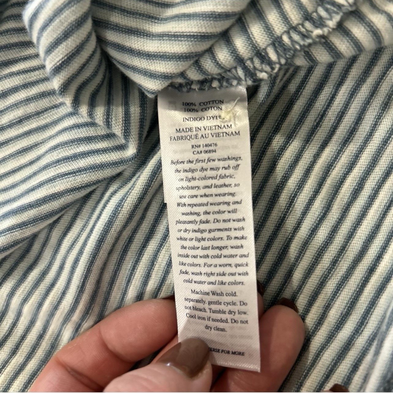 FAHERTY Short Sleeve Polo Blue & Off-white 100% Cotton Men's XXL thumbnail 5