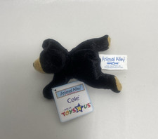Black Cole Bear Mini 3" Stuffed Plush Toy 2001 Animal Alley Paper Tag Toys R Us