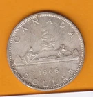 1966 Canada Silver Dollar Elizabeth II Voyager Dollar 80% ASW 0.6 troy ounces