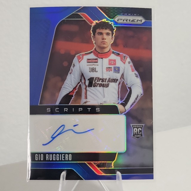 Panini 2025 Prizm Racing Gio Ruggiero Scripts Rookie Prizm Auto /49