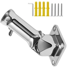 Flag Pole Holder Heavy Duty 304 Stainless Steel Flag Pole Bracket 180° Adjust...