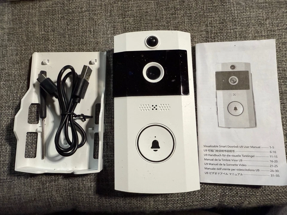 BNIB Visualizable Wifi Smart Doorbell U9 Sealed 3600mAH Motion Detection 480P - Image 2 of 3