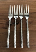 Pier 1 Imports PII16 Caldera Wavy Handle Stainless Dinner Forks 8" Set of 4