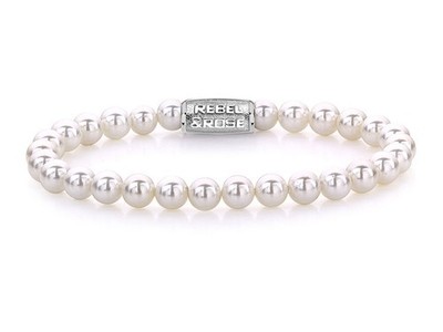 Rebel&Rose Armband Pearl Gem Zuchtperle Stahl 11,6g