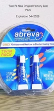 Abreva Docosanol 10% Cream Cold Sore/Fever Blister Treatment  New Factory Sealed