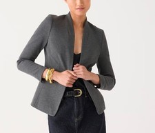 J.Crew Gray Going out Blazer Jacket Stretch Twill Size 4 corporate office wear
