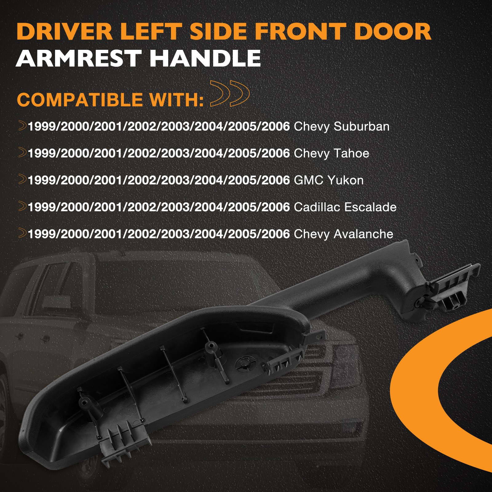 Driver Armrest Handle Fit 1999-2006 GMC Cadillac Chevy Suburban Tahoe Avalanche