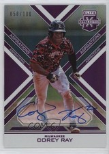 2016 Panini Elite Extra Edition Aspirations Purple 58/100 Corey Ray #5 Auto s3g