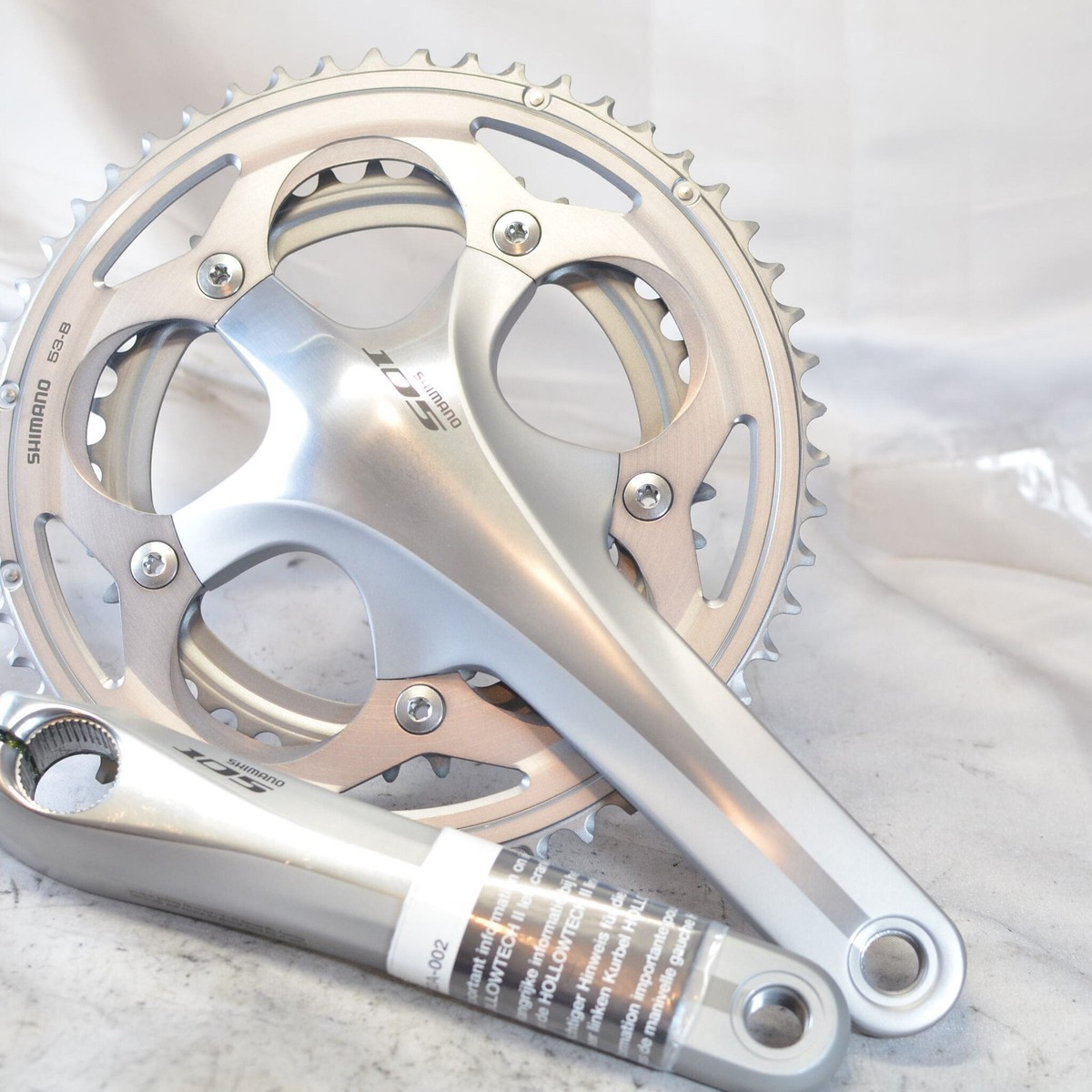 NEW Shimano 105 5700 FC-5700 175mm 53-39 Double Silver/Light Grey