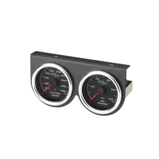 GlowShift Gauge Set w Mechanical Oil Pressure, Mechanical Water Temp & Gauge Pod