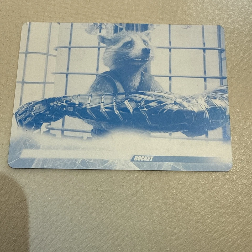 2024 Upper Deck Marvel Studios Series 1 Rocket Cyan Printing Plate 1 Of 1 (#67) - Image 3 of 4