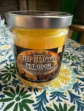 Pet odor eliminator candle- Fur Moon Scent- 13 oz- Burns 70 hours