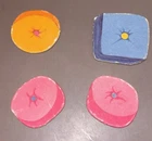 Vintage 1960s Barbie Skipper Dream House/Room 4 Pillows Cushions Cardboard Pink