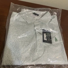 Whispering Pines Golf Club Dunning Mens Large White Green Floral Polo Shirt New