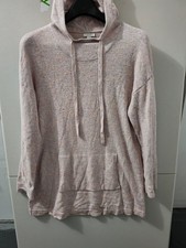 J Jill Sweater Womens S Pink Hoodie Tunic Pure Jill Long Melange Fleck Stretch