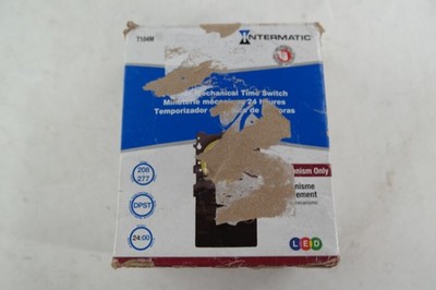 Intermatic T104M 24 Hour Mechanical Time Switch 40A 208-277V DPST Mechanism Gray