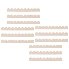 12pcs Unfinished Scalloped Wood Border Trim Wood Strips For DIY Cabinet Shelf