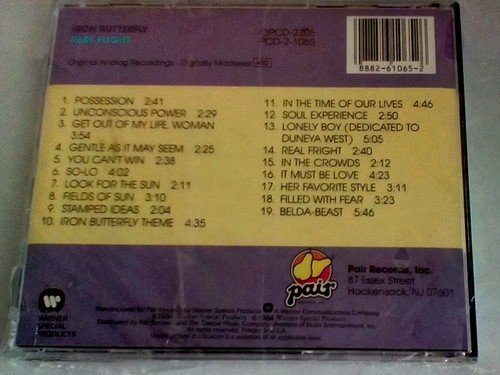 IRON BUTTERFLY - RARE FLIGHT - CD 1984 PAIR REC OPCD2705 - PSYCH OOP NEW - Picture 2 of 2