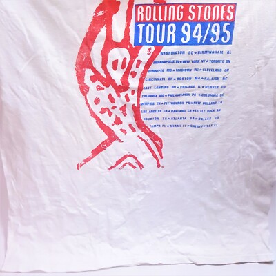 1994/95 Rolling Stones Voodoo Lounge Tour Single Stitch T-Shirt Sz