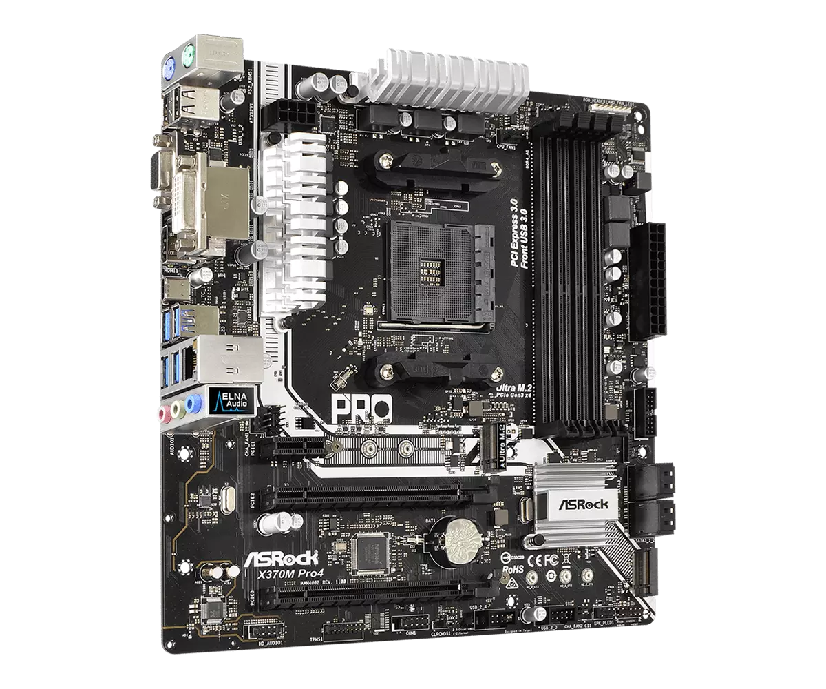 ASRock X370M Pro4 Motherboard AMD X370 Socket AM4 4 x DDR4 M.2