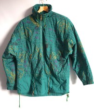 Vintage Maier Jacket Green with Shoulder Pads Old School 38 (M)