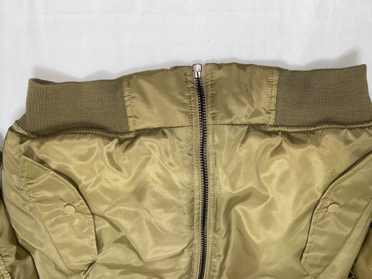 Jacket Flyer's Men Tan Bomber Flight Intermediate MA1 Military