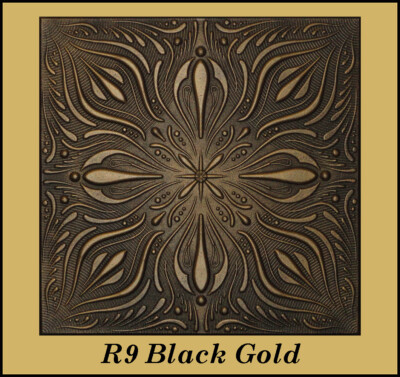 DIY Glue Up Decorative 20x20 Styrofoam Ceiling Tiles R9 Black Gold Pack of 8