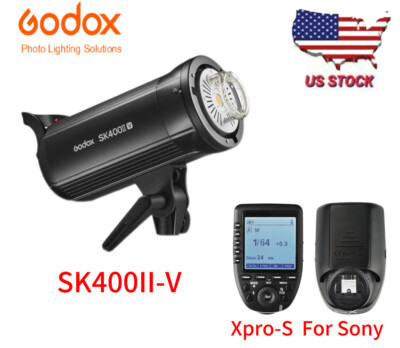 US Godox SK400II-V 400Ws 110V Studio Flash Strobe Light+Xpro-S Trigger For Sony