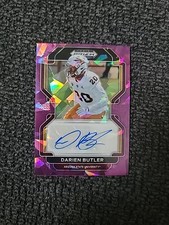 2022 Prizm Draft Picks Football Darien Butler Rookie Auto Purple Ice /99 SC5475