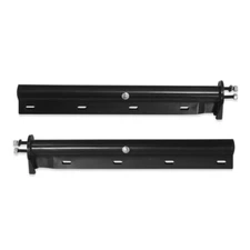 2PCS Black Straight Spring Loaded Mud Flap Hanger Set 30" Length For Semi Trucks