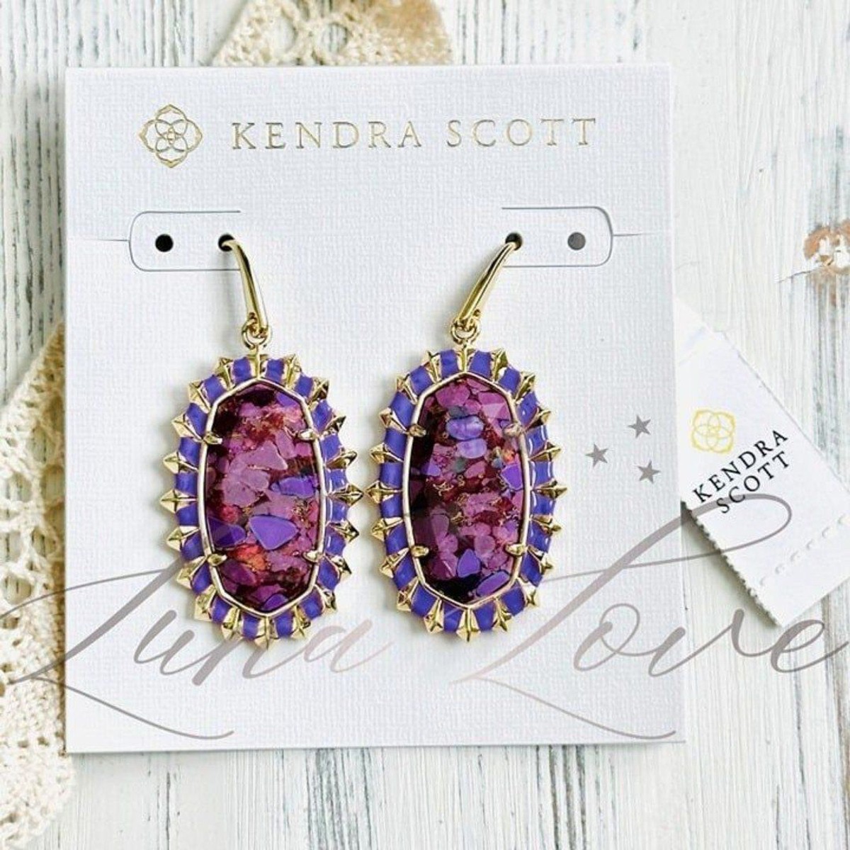 Dani Purple Kendra Scott Earrings Kendra Scott Danielle Earrings