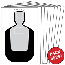 25 Shooting Paper Targets For Range Gun Pistol Rifle Qualification Target 23x35