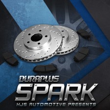 [Front Coated Drilled Brake Rotors Ceramic Pads] Fit 12-15 Chevrolet Sonic
