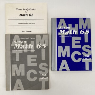 Saxon 65 Math Set 6/5: Textbook Answer Key Test Forms; 1st Edition; Homeschool