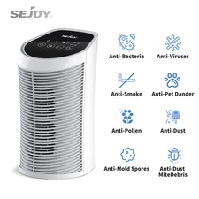 SEJOY Air Purifier Home Room True HEPA  Air Cleaner for Allergies Smoke Pet Dust