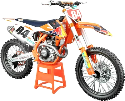 MAISTO RED BULL Factory KTM SXF 450 1:6 Die-Cast Motocross MX Toy Model Bike Orange