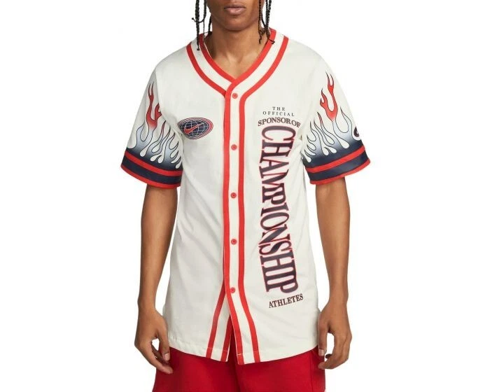 red nike baseball jersey