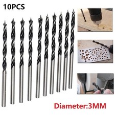 HSS Metric Jobber Twist Drill Bit 3mm Metal Wood Plastic 10PCS